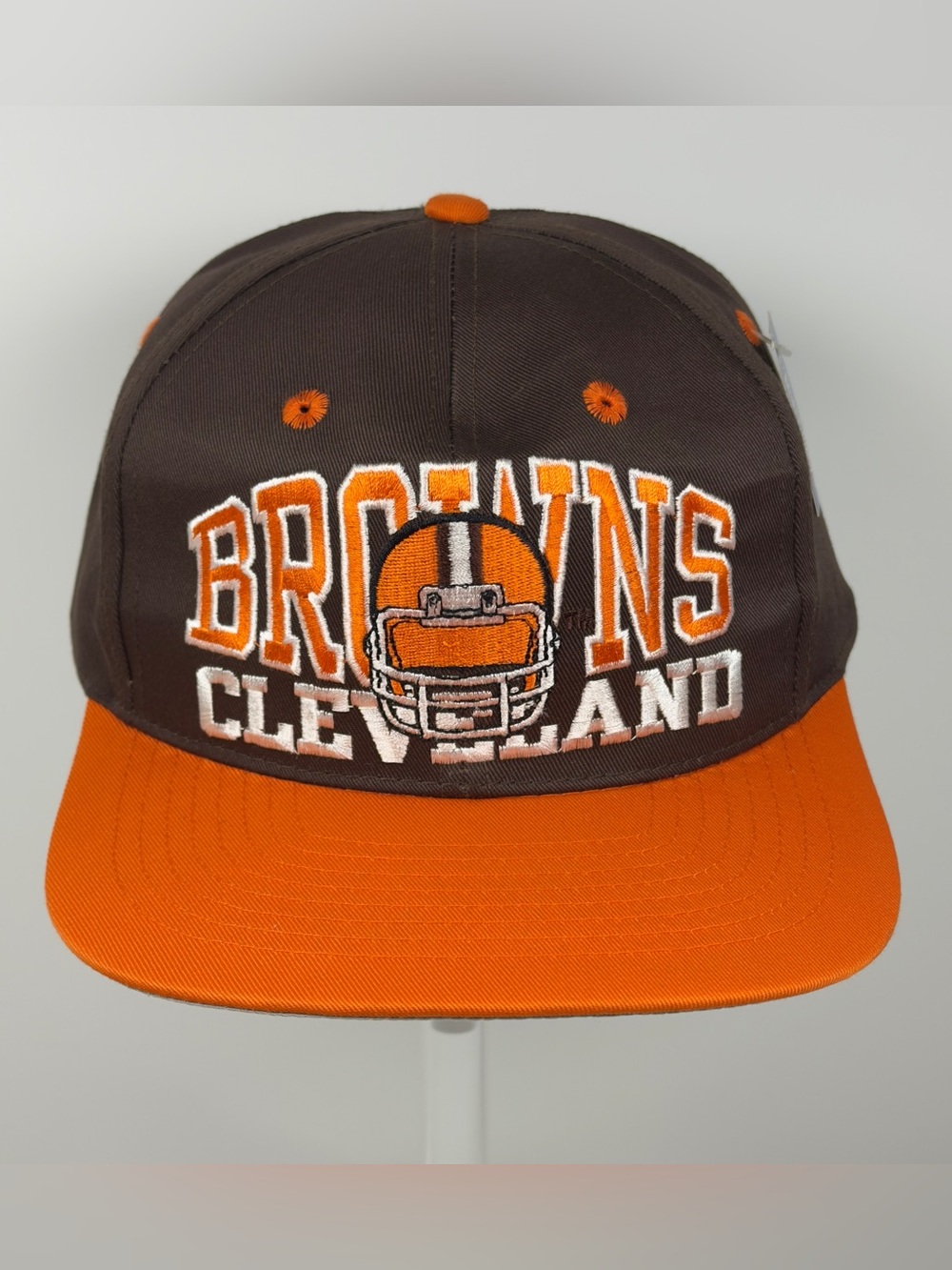 Vintage Cleveland Browns Snapback Hat Annco Team NFL Football Logo Brown Orange